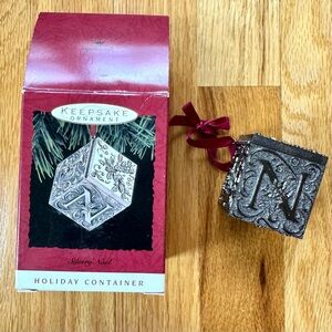 Hallmark Keepsake Ornament Silvery Noel Holiday Container